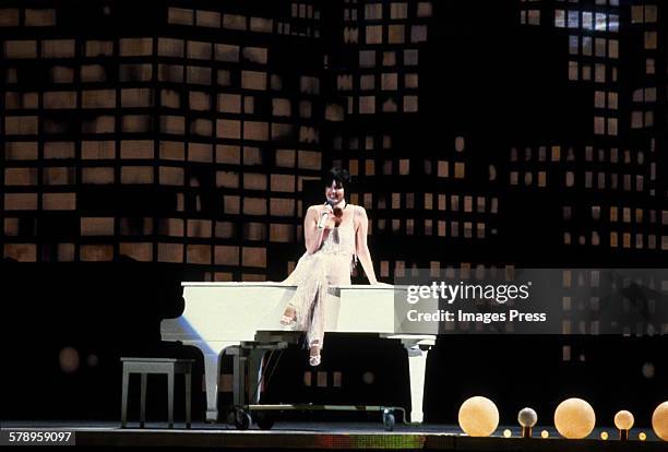 Liza Minnelli during "Night of 100 Stars" at Radio City Music Hall circa 1982 in New York City.