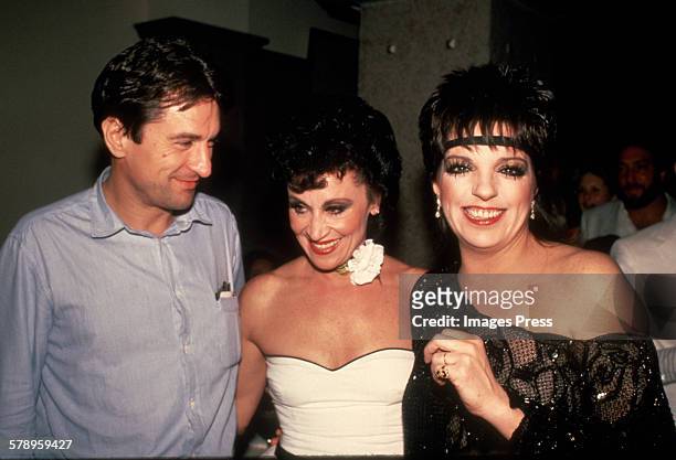 Robert De Niro, Chita Rivera and Liza Minnelli circa 1984 in New York City.