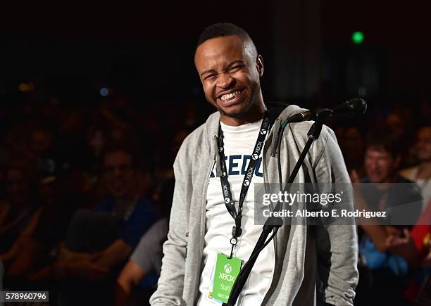 Actor Eugene Byrd attends the "Bones" panel during Comic-Con International 2016 at San Diego Convention Center on July 22, 2016 in San Diego,...