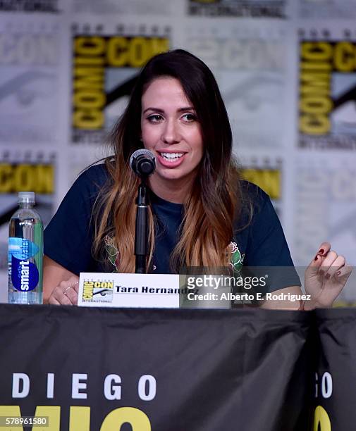 Writer/producer Tara Hernandez attends the Inside "The Big Bang Theory" Writers' Room during Comic-Con International 2016 at San Diego Convention...