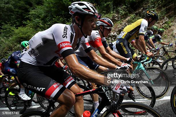 Georg Preidler of Austria riding for Team Giant-Alpecin rides in the peloton during stage ninteen of the 2016 Le Tour de France, a 146km stage from...