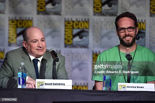 Professor David Saltzberg and writer Jeremy Howe attend the Inside "The Big Bang Theory" Writers' Room during Comic-Con International 2016 at San...