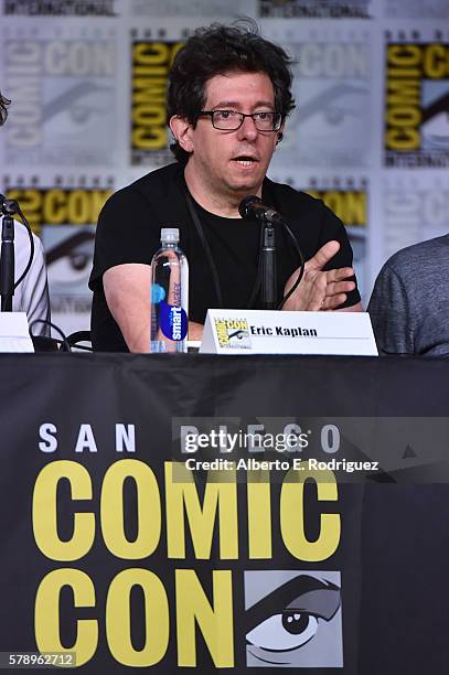 Writer Eric Kaplan attends the Inside "The Big Bang Theory" Writers' Room during Comic-Con International 2016 at San Diego Convention Center on July...