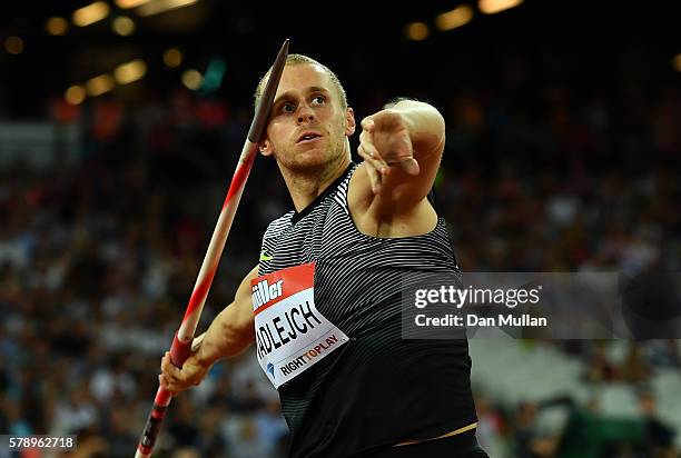 Jakub Vadlejch of The Czech Republic in action during the mens javelin on Day One of the Muller Anniversary Games at The Stadium - Queen Elizabeth...