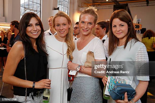 Guests attend the Breuninger show during Platform Fashion July 2016 at Areal Boehler on July 22, 2016 in Duesseldorf, Germany.