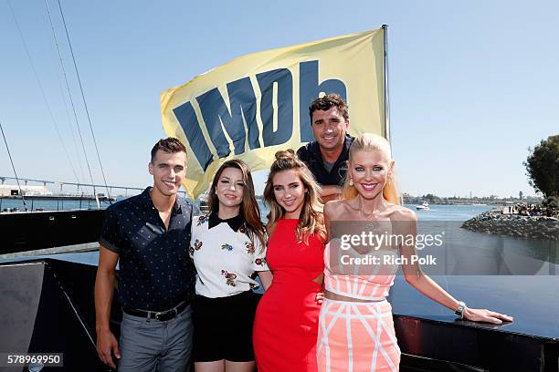 Actors Cody Linley,Masiela Lusha, Ryan Newman, Tara Reid and director Anthony Ferrante attend the IMDb Yacht at San Diego Comic-Con 2016: Day Two at...