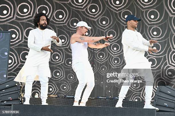 Jillionaire, Diplo and Walshy Fire of Major Lazer performs onstage at the 2016 Panorama NYC Festival - Day 1 at Randall's Island on July 22, 2016 in...