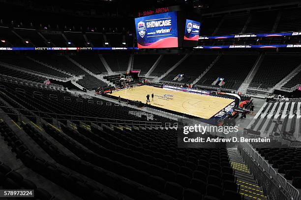 General view of the arena before the game between the USA Basketball Men's National Team and Argentina on July 22, 2016 at T-Mobile Arena in Las...