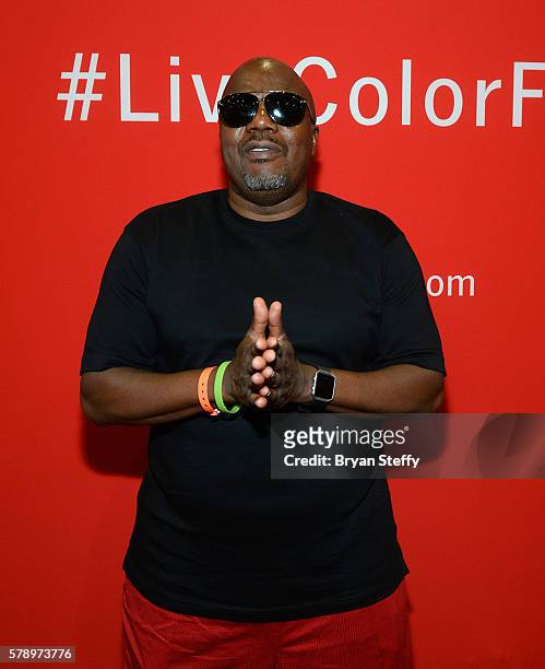 Singer Earthquake attends the State Farm Color Full Lives Art Gallery during the 2016 State Farm Neighborhood Awards at Mandalay Bay Resort and...
