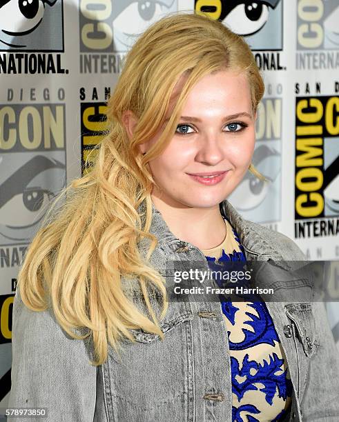 Actress Abigail Breslin attends the "Scream Queens" press line during Comic-Con International at Hilton Bayfront on July 22, 2016 in San Diego,...