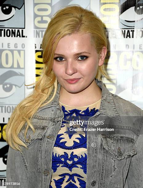 Actress Abigail Breslin attends the "Scream Queens" press line during Comic-Con International at Hilton Bayfront on July 22, 2016 in San Diego,...