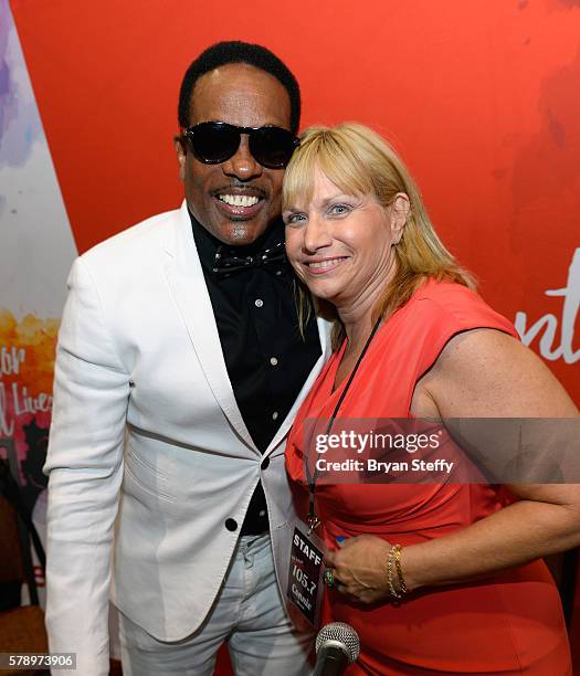 Singer Charlie Wilson and radio personality Connie Breeze attend the State Farm Color Full Lives Art Gallery during the 2016 State Farm Neighborhood...