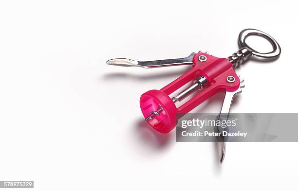 pink corkscrew - corkscrew foto e immagini stock