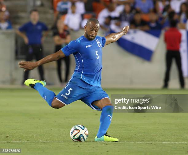 Honduras defender Victor Blanco during the FIFA International friendly soccer match, Honduras vs Israel at BBVA Compass Stadium in Houston, TX.