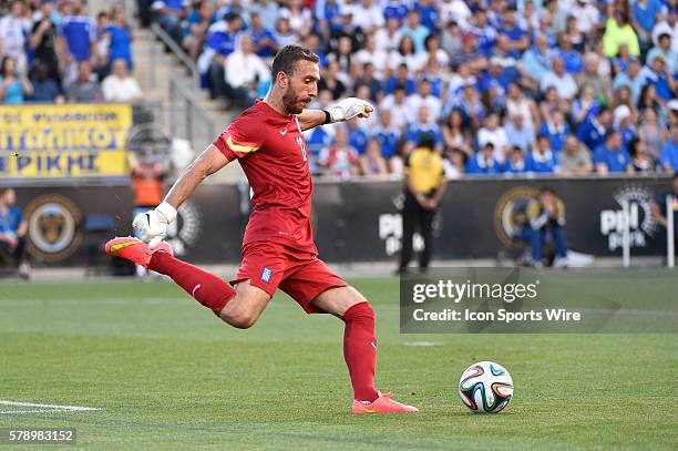 Greek national football team Panagiotis Glykos during a International Friendly at PPL Park in Philadelphia, PA. The match ended tied, 0-0.