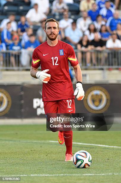 Greek national football team Panagiotis Glykos during a International Friendly at PPL Park in Philadelphia, PA. The match ended tied, 0-0.