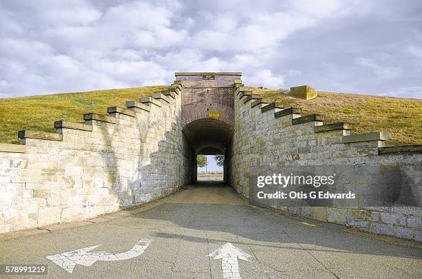 tunnel at fort monroe - hampton virginia stock pictures, royalty-free photos & images