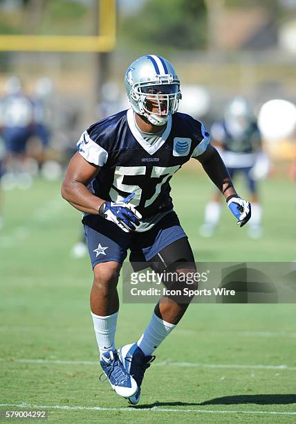 Cowboys DeVonte Holloman during the Dallas Cowboys Training Camp at the River Ridge Playing Fields in Oxnard, CA.