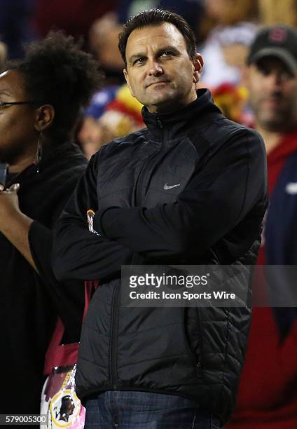 Sports agent Drew Rosenhaus looks on during a match between the Washington Redskins and the Seattle Seahawks at FedEx Field in Landover, Maryland.