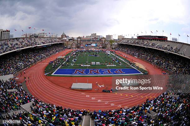 General view of the Penn Relays at Franklin Field in Philadelphia, Pennsylvania.
