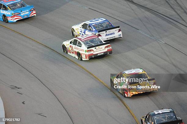 Brian Vickers Michael Waltrip Racing Aaron?s Dream Machine Toyota Camry, Ryan Newman Richard Childress Racing Quicken Loans Chevrolet SS and Kyle...