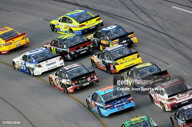 General racing action during the Sprint Cup Series Toyota Owners 400. Joey Logano Penske Racing Shell/Pennzoil Ford Fusion won at Richmond...
