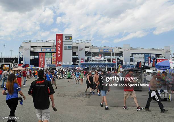 Fans in the Midway at Richmond International Raceway before the Sprint Cup Series Toyota Owners 400. Joey Logano Penske Racing Shell/Pennzoil Ford...