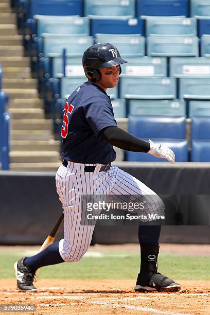 Dante Bichette Jr. Of the Yankees during the Florida State League game between the Ft. Myers Miracle and the Tampa Yankees at George M. Steinbrenner...
