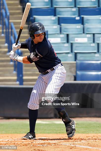 Dante Bichette Jr. Of the Yankees during the Florida State League game between the Ft. Myers Miracle and the Tampa Yankees at George M. Steinbrenner...