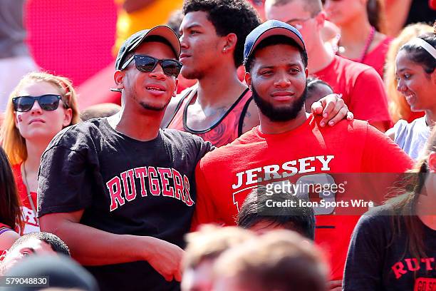 Rutgers Scarlet Knight Fans during the game between the Rutgers Scarlet Knights and the Howard Bison played at High Point Solutions Stadium,in...