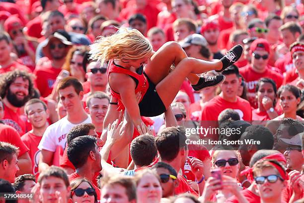 Rutgers Scarlet Knight Fans during the game between the Rutgers Scarlet Knights and the Howard Bison played at High Point Solutions Stadium,in...