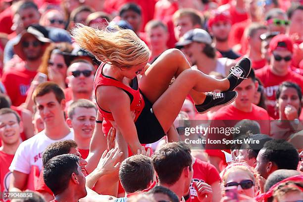 Rutgers Scarlet Knight Fans during the game between the Rutgers Scarlet Knights and the Howard Bison played at High Point Solutions Stadium,in...