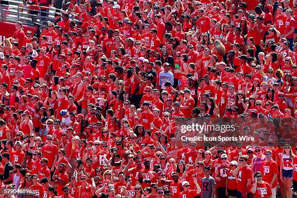 Rutgers Scarlet Knight Fans during the game between the Rutgers Scarlet Knights and the Howard Bison played at High Point Solutions Stadium,in...