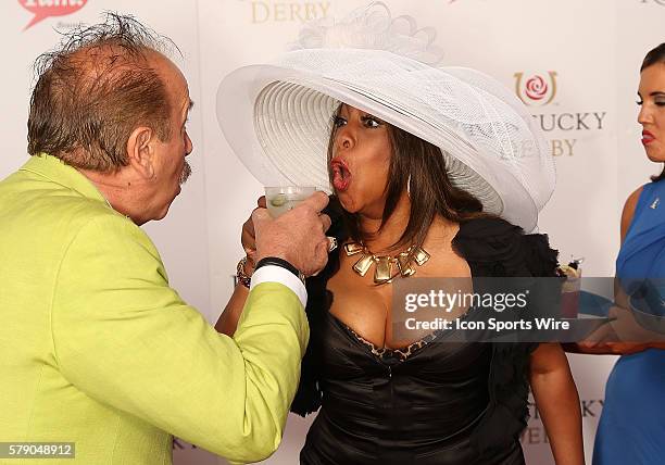 Mary Wilson of The Supremes arrives on the red carpet before the 140th running of the Kentucky Derby at Churchill Downs in Louisville, Ky.