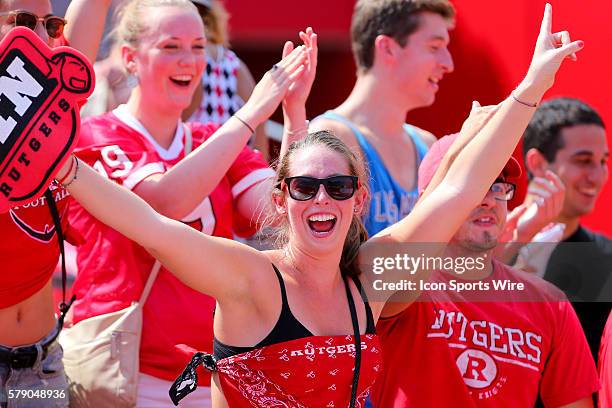 Rutgers Scarlet Knight Fans during the game between the Rutgers Scarlet Knights and the Howard Bison played at High Point Solutions Stadium,in...