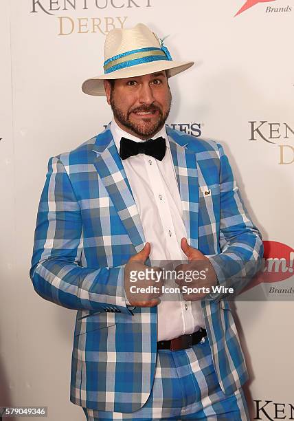 Joey Fatone arrives on the red carpet before the 140th running of the Kentucky Derby at Churchill Downs in Louisville, Ky.