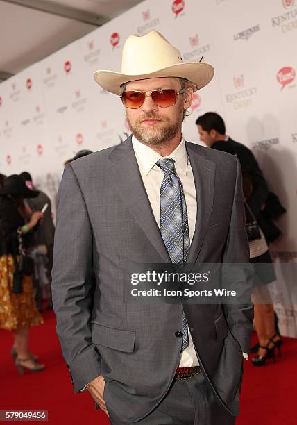 Actor Todd Lowe, from the TV show True Blood, arrives on the red carpet before the 140th running of the Kentucky Derby at Churchill Downs in...