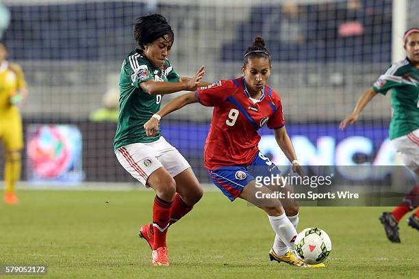 Carolina Venegas and Liliana Mercado . The Mexico Women's National Team played the Costa Rica Women's National Team at Sporting Park in Kansas City,...
