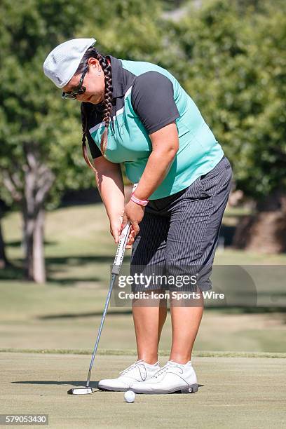 Christina Kim putts on during the third round of the North Texas LPGA Shootout played at the Las Colinas Country Club in Irving, TX.