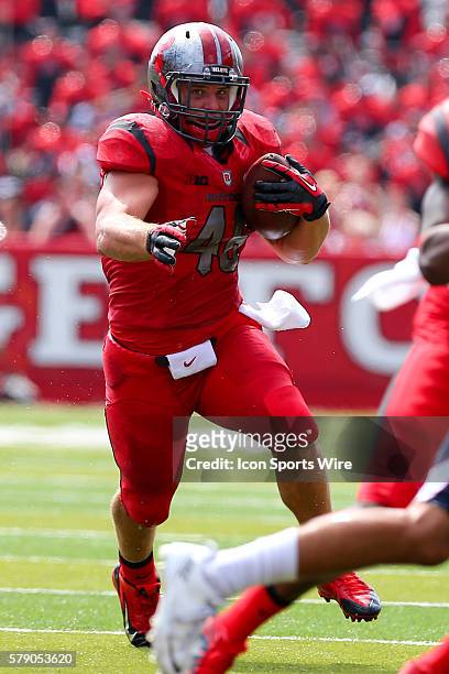 Rutgers Scarlet Knights fullback Michael Burton during the game between the Rutgers Scarlet Knights and the Howard Bison played at High Point...