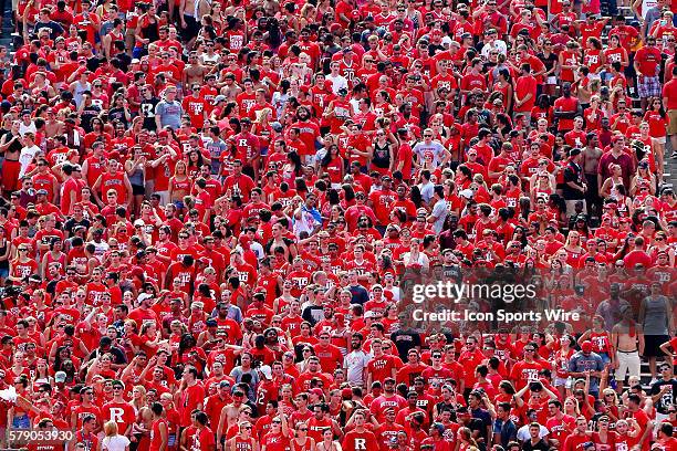 Rutgers Scarlet Knights Fans during the game between the Rutgers Scarlet Knights and the Howard Bison played at High Point Solutions Stadium,in...