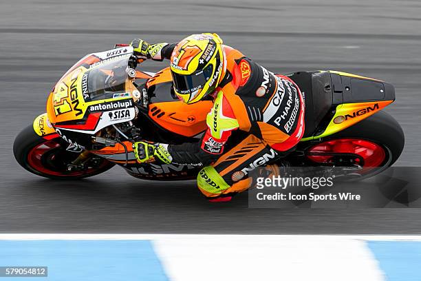 Aleix Espargaro riding for NGM Forward Racing during Qualifying for the 2014 MotoGP of Australia at Phillip Island Grand Prix Circuit on October 18,...