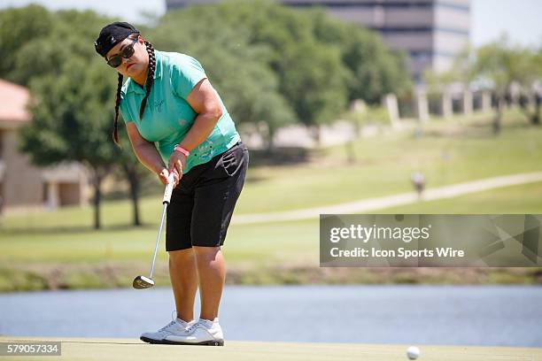 Christina Kim hits her putt on the 8th hole during the final round of the North Texas LPGA Shootout played at the Las Colinas Country Club in Irving,...