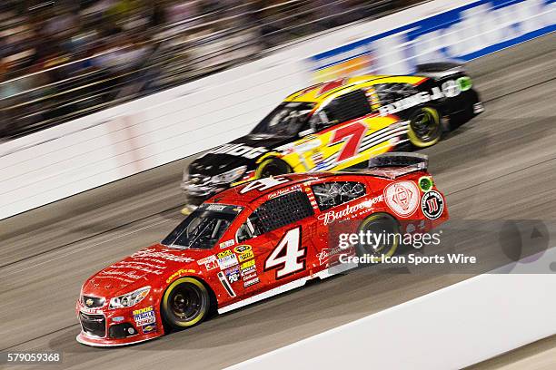 Sprint Cup Series driver Kevin Harvick, driver of the Budweiser Chevrolet during the Federated Auto Parts 400 at Richmond International Raceway in...
