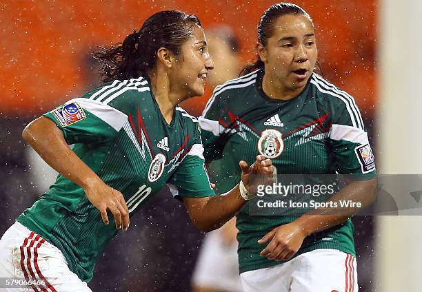 Sandra Stephany Mayor of Mexico after scoring against Jamaica during a CONCACAF Women's World Cup qualifier at RFK Stadium, in Washington D.C.