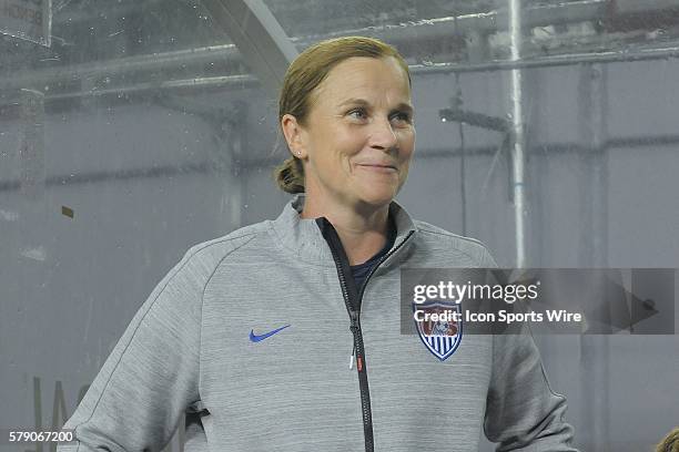 Tampa, Florida, USA, Jill Eills for USA before the game USA v France friendly International soccer match at the Raymond James Stadium in Tampa,...