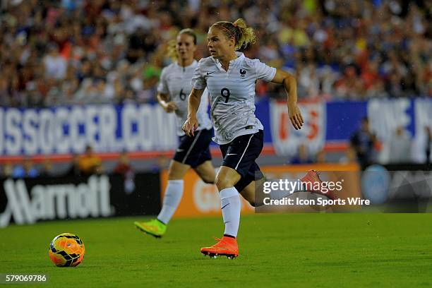 Tampa, Florida, USA, Eugenie Le Sommer of France during USA v France friendly International soccer match at the Raymond James Stadium in Tampa,...