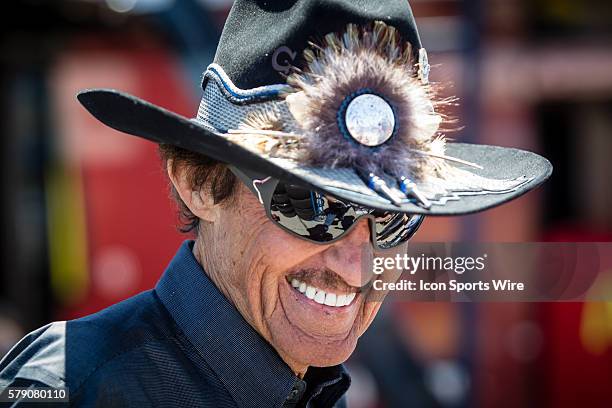 The King, Richard Petty, owner of Richard Petty Motorsports, smiles as he talks to fans before tomorrow's 4th Annual 5-hour Energy 400 Benefiting...