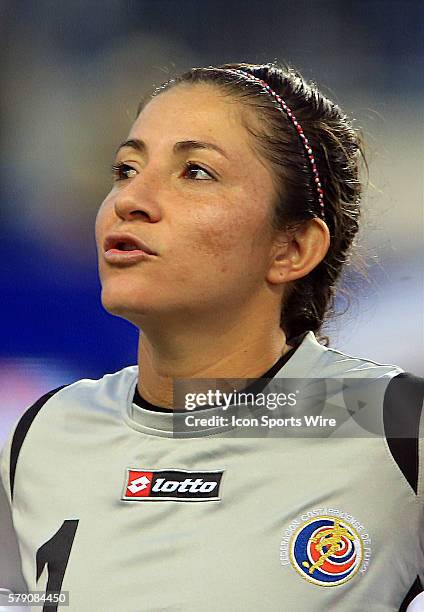 Dinnia Diaz of Costa Rica before the championship match of the CONCACAF Women's World Cup qualifying tournament against the USA at PPL Park, in...