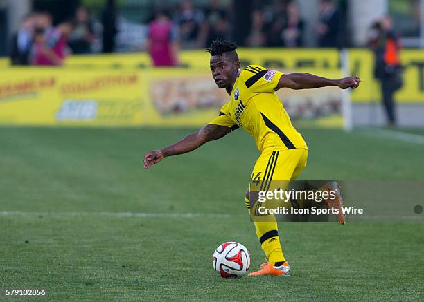 Waylon Francis of the Columbus Crew during the game between the Vancouver Whitecaps FC and the Columbus Crew at Crew Stadium in Columbus, Ohio.
